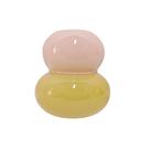 Garrafa Decorativa de Vidro Rosa e Amarelo 8,5cm BX0011 BTC