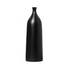 Garrafa Decorativa Oval Preta Vaso de Cerâmica 44cm 2A Cerâmica