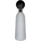 GARRAFA DECORATIVA VASO HOME&CO COM TAMPA FUMÊ VIDRO 42x12x12cm BRANCO