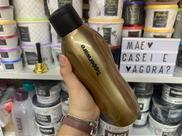 Garrafa Eco Tupper 875 ml Inox Dourada e Preta