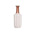 Garrafa em Cerâmica Decorativo Home Modelo Frizo P Rose Glamour