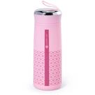 Garrafa em vidro Squeeze Geométrica 400ml com Alça Rosa Gourmet Mix