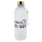Garrafa / garrafinha de água de plástico com frase motivacional - 1 litro de agua com alça e tampa de plastico squeeze -