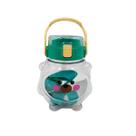 Garrafa Garrafinha Squeeze De Agua com Formato de Urso 900ml Alça Canudo Suporte Celular Fofa Kawaii Divertida Colorida