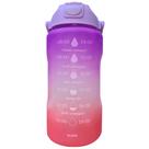 Garrafa Grande Motivacional De Água Academia Tie Dye 2000ml Bico Com Canudo