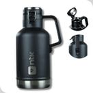 Garrafa Growler NTK 1,9L Aço Inox Preta Alta Capacidade e Vedação Segura