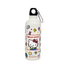 Garrafa Hello Kitty Sanrio Zona Criativa Cute Alumínio com Mosquetão Rosca 500ml Água Escritório Academia Caminhada Cor: