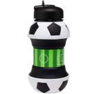Garrafa Infantil Esportiva Silicone Dobrável Bola de Futebol 550ml Expansível