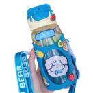 Garrafa Infantil Garrafinha Squeeze Canudo Silicone Retrátil Antivazamento Com Alça Escolar Passeio