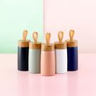 Garrafa Inox com Parede Dupla de 250ml e Design de Bambu