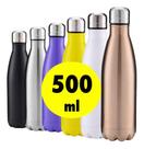 Garrafa Inox Térmica 500ml Gelado Quente Academia Caminhada Garrafa Inox Térmica 500ml Gelado Quente Academia Caminhada