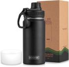 Garrafa isolada de aço inoxidável Thermos Koodee 470ml preta