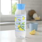 Garrafa Jarra Para Água Suco com Tampa Azul Limão Siciliano 1400ml