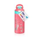 Garrafa Lillo Térmica 3+ Anos Infantil Sereia Inox Bebedor Retrátil Silicone 350ml Isolamento Premium