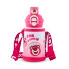 Garrafa Lotso Rosa Plástico Segura Resistente Infantil Passeio Disney 530ml