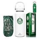 Garrafa Palmeiras Térmica Arell Premium Original 946ml - Kit Kit Palmeiras 02 Garrafa Palmeiras Térmica Arell Premium Original 946ml - Kit Kit Palmeiras 02