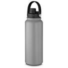 Garrafa Parede Dupla com Alça 1,1L em Aço Inox Cinza
