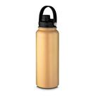Garrafa Parede Dupla Com Alça 16 Horas Resistência Térmica Capacidade 1,1 Litro Em Aço Inox Laranja