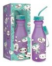Garrafa Plástica Squeeze Com Canudo Tampa Bichinhos Meninas