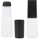 Garrafa Plástica Super Garrafa com Copo 420ML Preta - 2 em 1 Prática e Funcional
