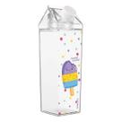 Garrafa Plástica Transparente em Formato de Caixa de Leite 450ml Leo&Leo