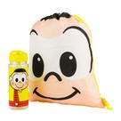 Garrafa Plástico 450ml Com Mochila Tipo Saco Cascão - Turma Da Mônica Garrafa Plástico 450ml Com Mochila Tipo Saco Cascão - Turma Da Mônica
