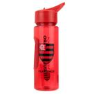 Garrafa plástico canudo 700ml - flamengo