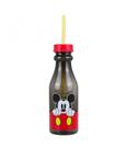 Garrafa Plastico Com Canudo Mickey 500ml Disney Garrafa Plastico Com Canudo Mickey 500ml Disney