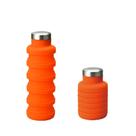 Garrafa Retrátil De Silicone Com Tampa Inox 500ml
