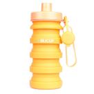 Garrafa Reutilizável de Silicone Retrátil 400 Ml - Laranja