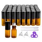 Garrafa rolante PYAWI de vidro âmbar de 3 mL com esfera de aço inoxidável
