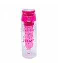 Garrafa Rosa Com Infusor 650ml - Projeto Kiwi