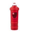 Garrafa Shakeira Mola 2 Compartimentos 500ml - Flamengo - Mileno