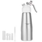 Garrafa Sifão Chantilly Profissional Para Cozinha Padeiro Confeitaria Uso Diário Standart 500ml Prata