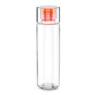 Garrafa Squeeze 600ml Academia de Plástico Transparente Bico C/ Silicone