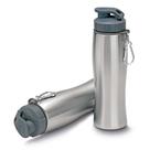 Garrafa Squeeze 750ml Academia Aço Inox C/ Bico E Mosquetão