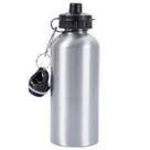Garrafa Squeeze Alumínio Prata Tampa Dupla Para Sublimação 600ml (não é térmica)