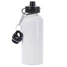 Garrafa Squeeze Alumínio Tampa Dupla Branca Para Sublimação 600ml (não é térmica)