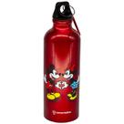 Garrafa squeeze de alumínio com mosquetão Mickey e Minnie Mouse Disney Zona Criativa 500 ml
