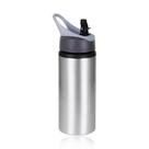 Garrafa Squeeze de Alumínio Prata Bico retrátil para Sublimação - 600ml Garrafa Squeeze de Alumínio Prata Bico retrátil para Sublimação - 600ml
