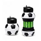 Garrafa Squeeze Dobrável 550ml em Silicone Ecológico Copo de Água Flexível Esportivo Bola Futebol