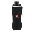 Garrafa squeeze dobrável 600ml - corinthians