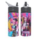 Garrafa Squeeze Infantil de Alumínio Guerreiras K-Pop Hundrix