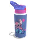 Garrafa Squeeze Infantil Escolar De Alumínio Stitch E Angel 500ml