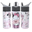 Garrafa Squeeze Personalizada com Nome Vaquinha Fofa Volta ás Aulas 600ml Garrafa Squeeze Personalizada com Nome Vaquinha Fofa Volta ás Aulas 600ml