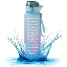 Garrafa Squeeze Plástica Gold Sports Timer Mark Siliconada Com Cartela de Adesivos 1Litro BPA-FREE