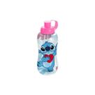 Garrafa Squeeze Stitch Escolar Academia de Plástico Livre de BPA com Tampa e Alça 550ml