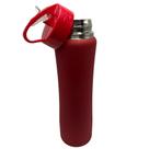 Garrafa Squeeze Vermelha Inox Térmica Água 750 mL
