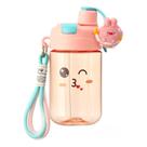 Garrafa squezee infantil com canudo de silicone - 600 ml