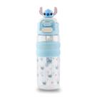 Garrafa Stitch Antivazamento Escolar Azul Infantil Passeio Disney 600ml